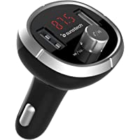 Sunstech FMT400BTUSB - Transmisor FMMP3 Bluetooth con Lector de Tarjetas (2 x USB- Aux-In y Alimentación 12 V-24 V…